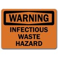 Signmission Safety Sign, 14 in Height, Plastic, Infectious Waste Hazard WS-Infectious Waste Hazard